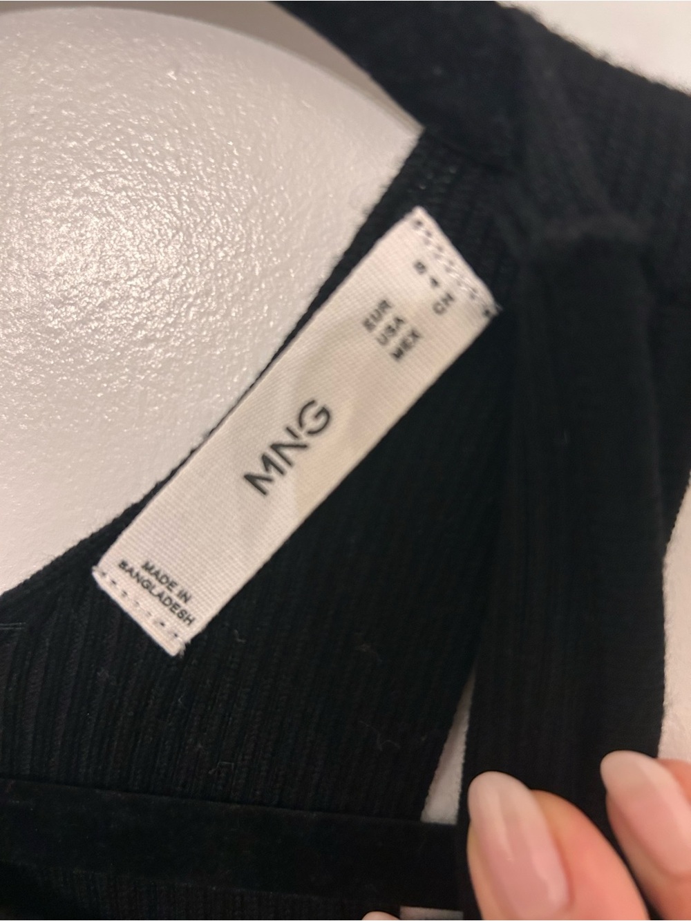 Mango Black Ribbed Midi Dress - Picture 4 of 4